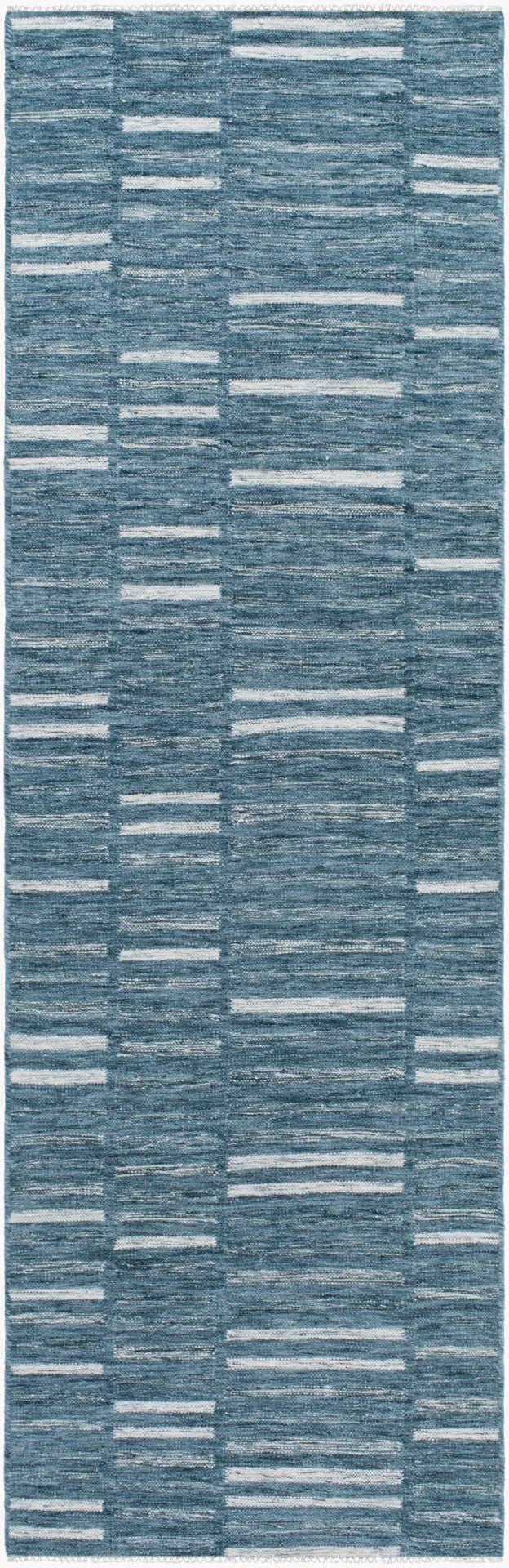 Surya Marseille Handmade 2' X 3' Wool Rug - Timeless Elegance With Fringe Detail For Cozy Living Spaces Teal Wool Mll2301-268