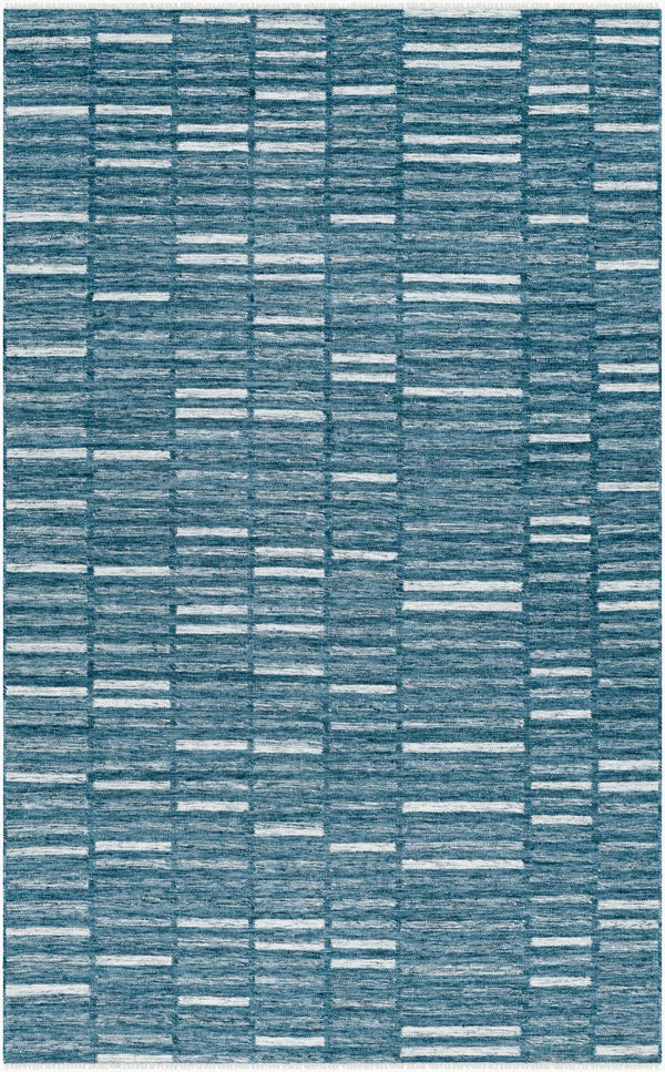 Surya Marseille Handmade 2' X 3' Wool Rug - Timeless Elegance With Fringe Detail For Cozy Living Spaces Teal Wool Mll2301-23