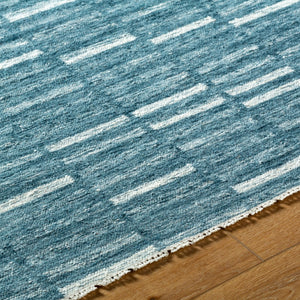 Surya Marseille Handmade 2' X 3' Wool Rug - Timeless Elegance With Fringe Detail For Cozy Living Spaces Teal Wool Mll2301-23