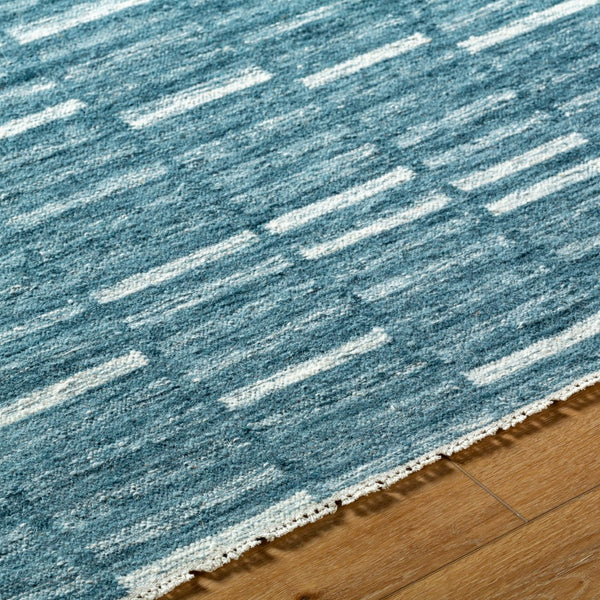 Surya Marseille Handmade 2' X 3' Wool Rug - Timeless Elegance With Fringe Detail For Cozy Living Spaces Teal Wool Mll2301-23