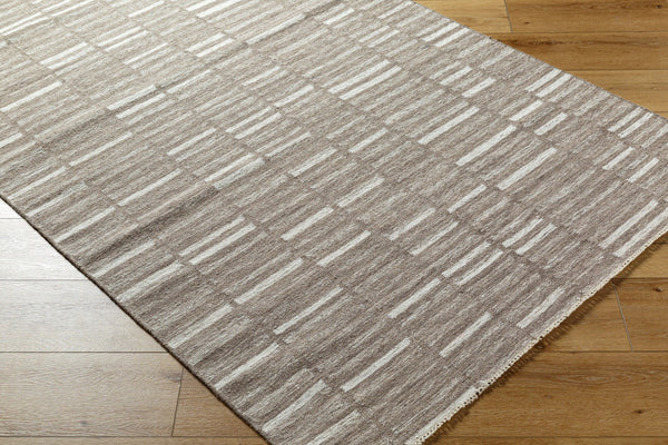Surya Marseille Handmade 2' X 3' Wool Rug - Timeless Elegance With Fringe Detail For Cozy Living Spaces Taupe Wool Mll2303-268