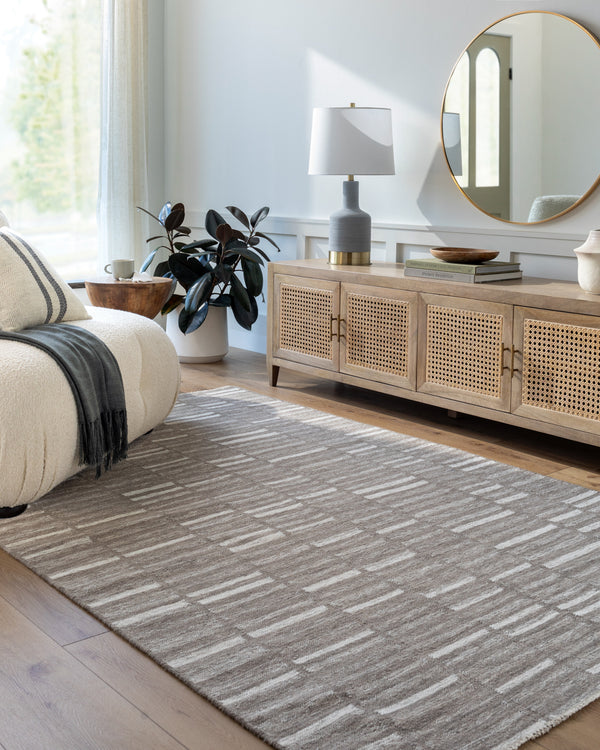 Marseille MLL-2303 9' x 12' Handmade Rug MLL2303-912  Nickel, Sage Surya