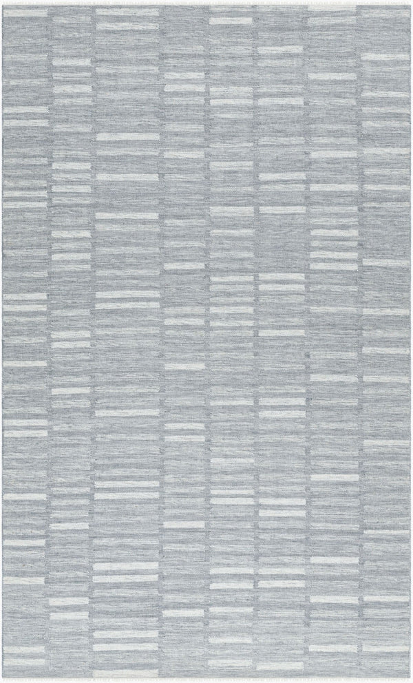 Surya Marseille Handmade 2' X 3' Wool Rug - Timeless Elegance With Fringe Detail For Cozy Living Spaces Slate Gray Wool Mll2305-58