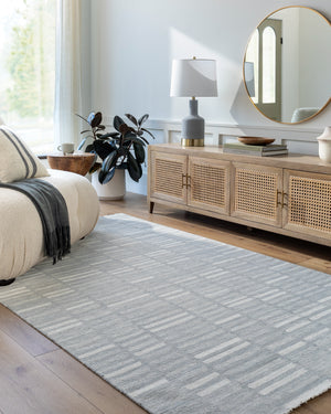 Marseille MLL-2305 9' x 12' Handmade Rug MLL2305-912  Metallic - Silver, Grey, Silver Surya