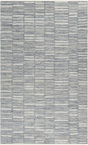 Surya Marseille Handmade 2' X 3' Wool Rug - Timeless Elegance With Fringe Detail For Cozy Living Spaces Slate Gray Wool Mll2306-23
