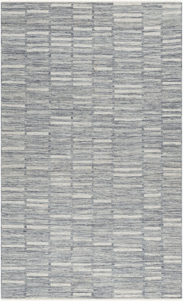 Surya Marseille Handmade 2' X 3' Wool Rug - Timeless Elegance With Fringe Detail For Cozy Living Spaces Slate Gray Wool Mll2306-23