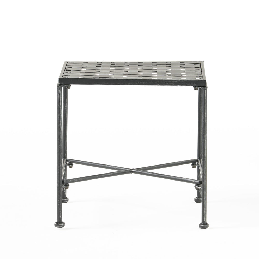 English Elm Christopher Knight Home® - LUNA Black Iron End Table – Powder-Coated Modern Accent Table 16.75"W x 16"H, Durable Stylish Decor 57637.00
