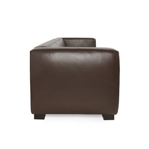 English Elm 3 Seater Tuxedo Sofa with Birch Wood Legs Smooth Upholstery for Modern Living Rooms 71802.00DBRN