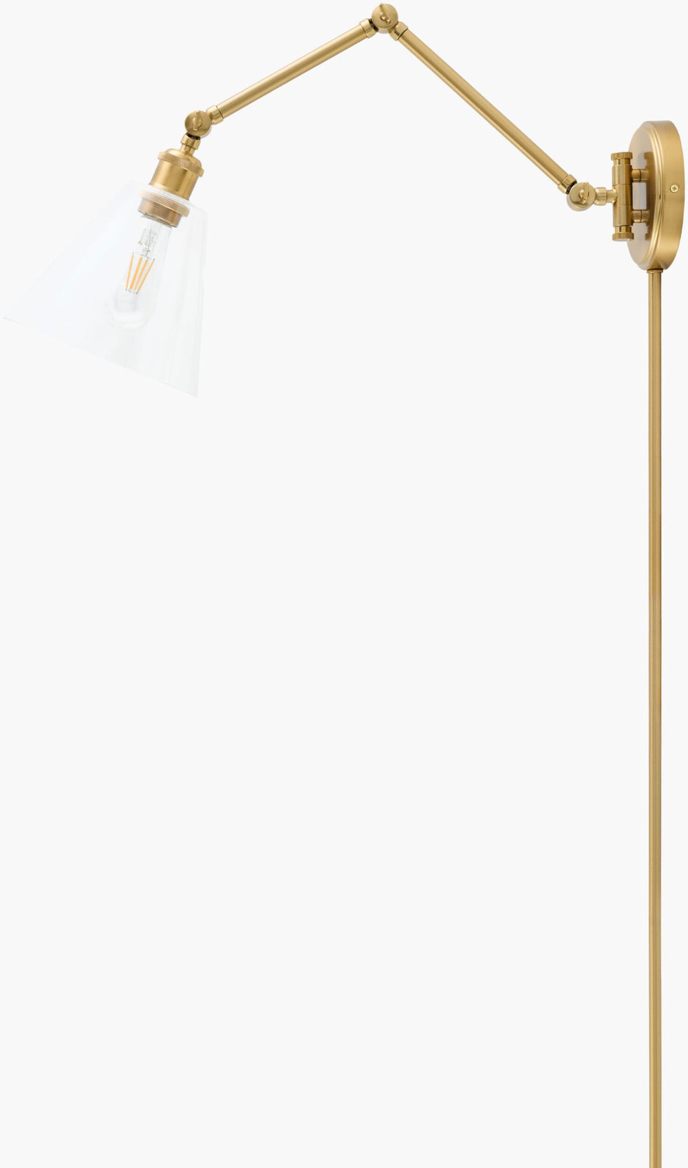 Livabliss Malinao Wrought Iron Wall Sconce with Glass Shade for Hallway or Living Room MLN-001