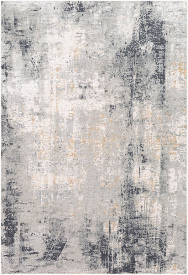 Livabliss Milano Machine Woven Accent Rug Mid-century Polyester Viscose Blend for Entryways Light Gray, Sla 5'3" x 7'3" MLN2304-5373