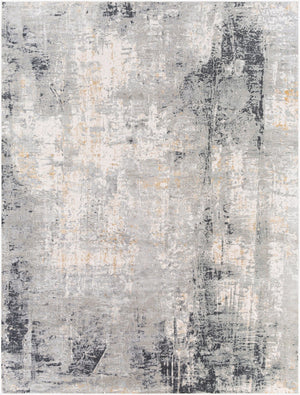 Livabliss Milano Machine Woven Accent Rug Mid-century Polyester Viscose Blend for Entryways Light Gray, Sla 7'10" x 10'2" MLN2304-710103