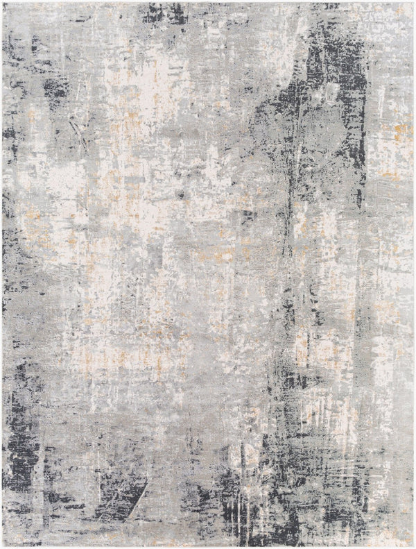 Livabliss Milano Machine Woven Accent Rug Mid-century Polyester Viscose Blend for Entryways Light Gray, Sla 7'10" x 10'2" MLN2304-710103