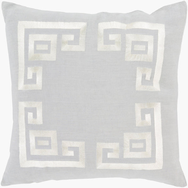 Surya Milo Luxurious 18"L X 18"W Accent Pillow - Elegant Linen Design For Classy Home Decor Comfort Light Beige Linen Mlo001-2222p