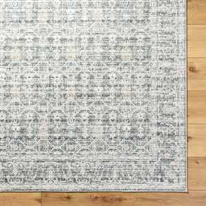 Marlon MLO-2301 9'1" x 12' Machine Woven Rug MLO2301-9112  Slate, Blue, Light Beige, Olive, Dusty Coral Surya