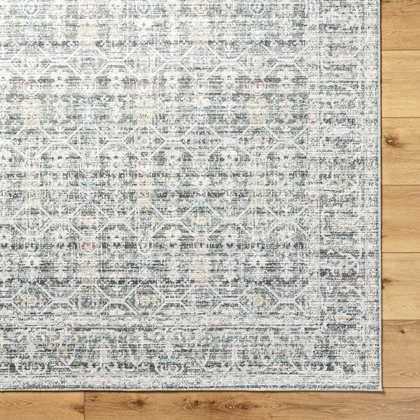 Marlon MLO-2301 9'1" x 12' Machine Woven Rug MLO2301-9112  Slate, Blue, Light Beige, Olive, Dusty Coral Surya