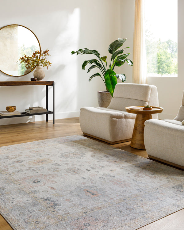 Marlon MLO-2305 9'1" x 12' Machine Woven Rug MLO2305-9112  Taupe, Light Gray, Gray, Tan, Light Brown, Dusty Pink Surya