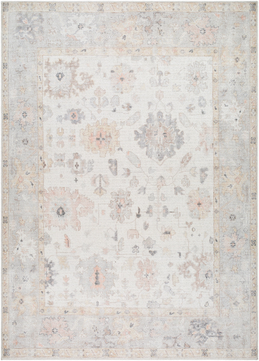 Marlon MLO-2305 9'1" x 12' Machine Woven Rug MLO2305-9112  Taupe, Light Gray, Gray, Tan, Light Brown, Dusty Pink Surya