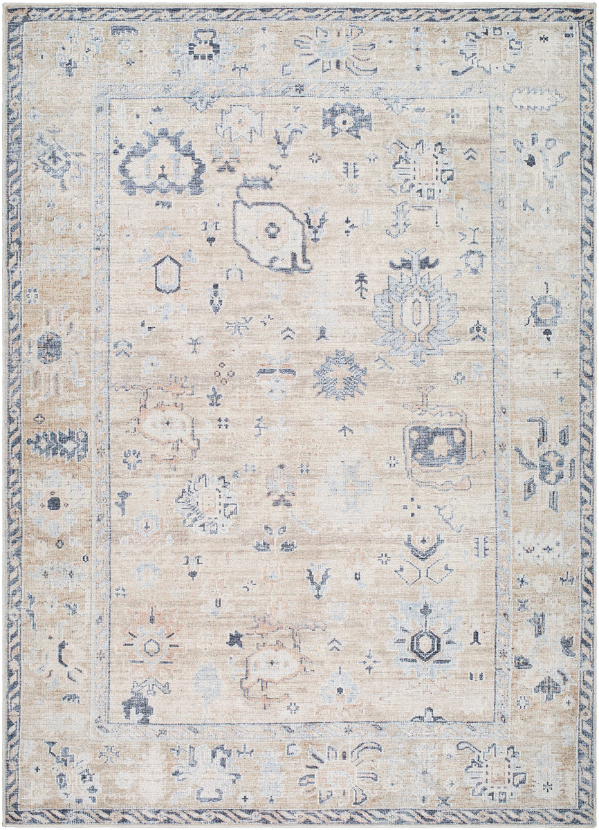 Marlon MLO-2306 9'1" x 12' Machine Woven Rug MLO2306-9112  Light Beige, Tan, Charcoal, Slate, Mauve Surya