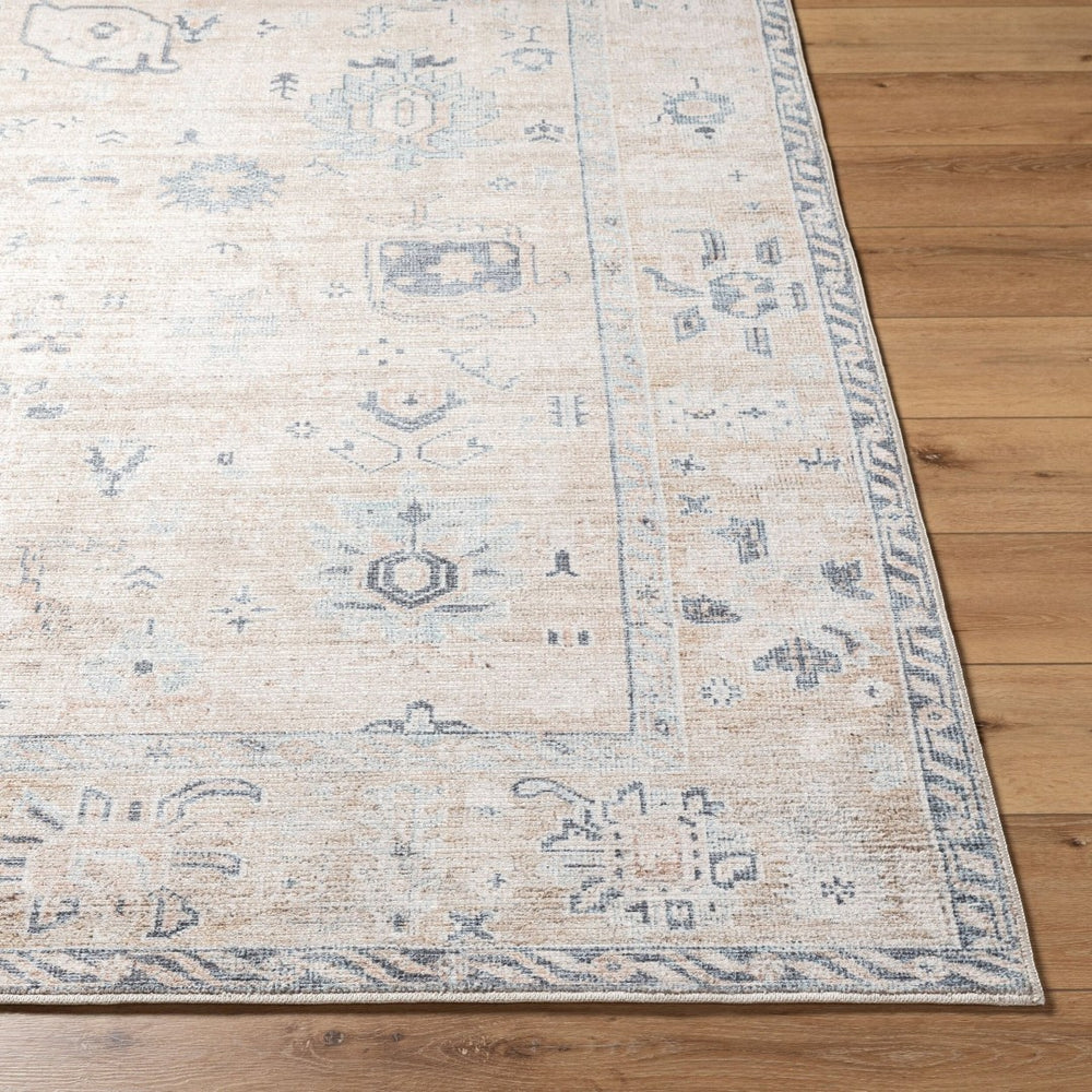 Livabliss Marlon Machine Woven Polyester Accent Rug for Entryways Hallways and Bedside Areas Light Beige, Ta 3'10" x 5'7" MLO2306-31057