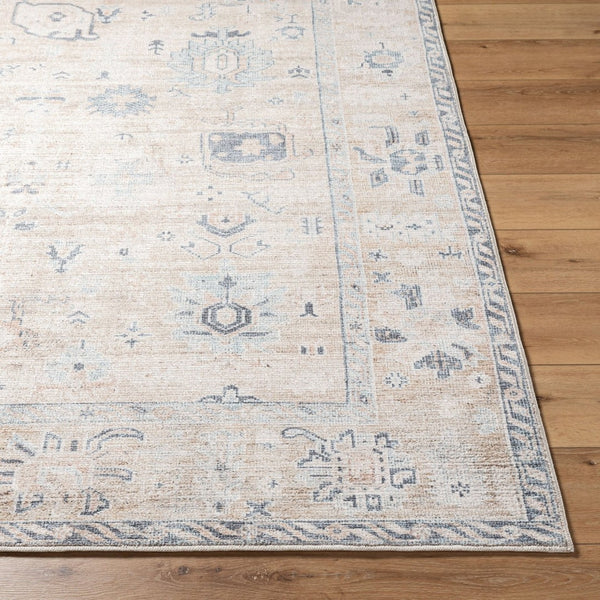 Livabliss Marlon Machine Woven Polyester Accent Rug for Entryways Hallways and Bedside Areas Light Beige, Ta 3'10" x 5'7" MLO2306-31057