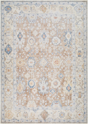 Marlon MLO-2307 9'1" x 12' Machine Woven Rug MLO2307-9112  Mustard, Beige, Denim, Dark Blue, Light Gray, Wheat Surya