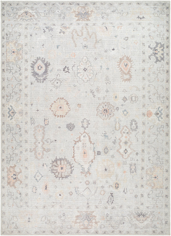 Marlon MLO-2308 9'1" x 12' Machine Woven Rug MLO2308-9112  Light Slate, Gray, Tan, Medium Brown, Dusty Pink Surya