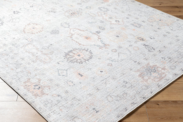 Marlon MLO-2308 9'1" x 12' Machine Woven Rug MLO2308-9112  Light Slate, Gray, Tan, Medium Brown, Dusty Pink Surya