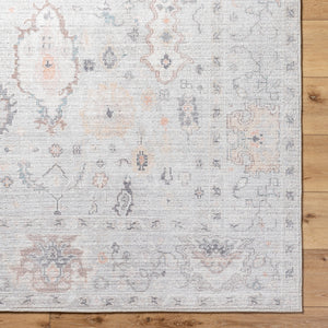 Marlon MLO-2308 9'1" x 12' Machine Woven Rug MLO2308-9112  Light Slate, Gray, Tan, Medium Brown, Dusty Pink Surya