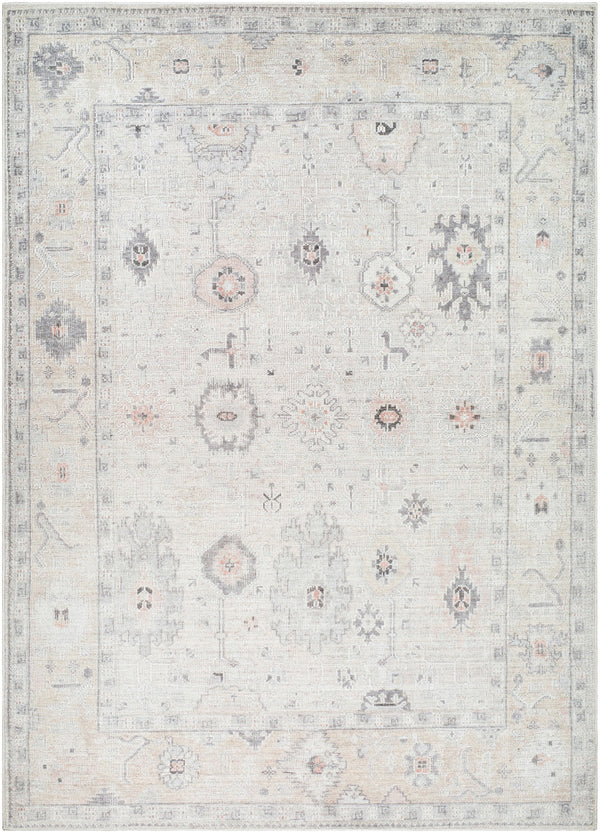 Marlon MLO-2309 9'1" x 12' Machine Woven Rug MLO2309-9112  Light Beige, Light Gray, Gray, Tan, Dusty Pink, Dusty Coral Surya