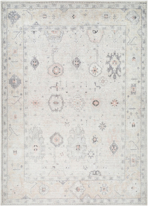 Livabliss Marlon Machine Woven Polyester Area Rug for Entryways Bedrooms and Cozy Spaces Light Beige, Li 6'6" x 9' MLO2309-669