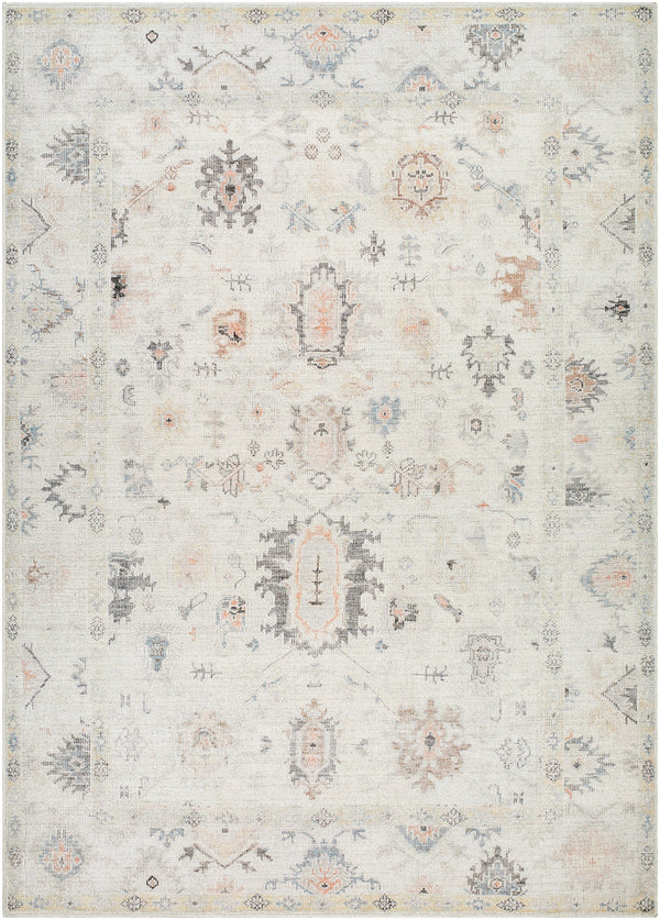 Marlon MLO-2310 9'1" x 12' Machine Woven Rug MLO2310-9112  Light Silver, Sterling Grey Surya
