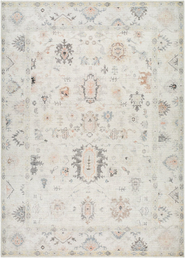 Livabliss Marlon Geometric Machine Woven Polyester Accent Rug for Entryway Bedroom or Bath Light Gray, Cha 2'1" x 3'9" MLO2310-2745