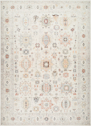 Marlon MLO-2311 9'1" x 12' Machine Woven Rug MLO2311-9112  Ivory, Wheat, Gray, Dark Brown, Dusty Coral, Sage Surya