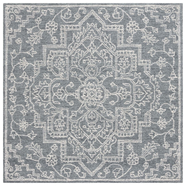 Safavieh Micro-Loop 425 Tufted 80% Wool 20% Cotton Traditional Rug Grey / Ivory MLP425G-8