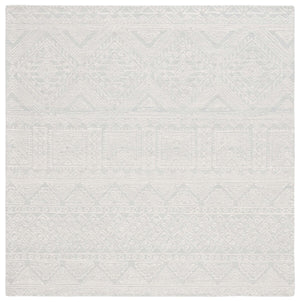 Safavieh Micro-Loop 426 Tufted 80% Wool 20% Cotton Traditional Rug Light Grey / Ivory MLP426F-8
