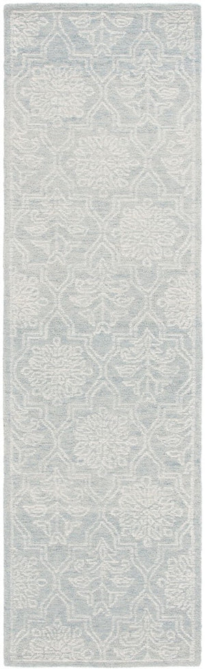 Safavieh Micro-Loop 429 Tufted 80% Wool 20% Cotton Traditional Rug Light Grey / Ivory MLP429F-8