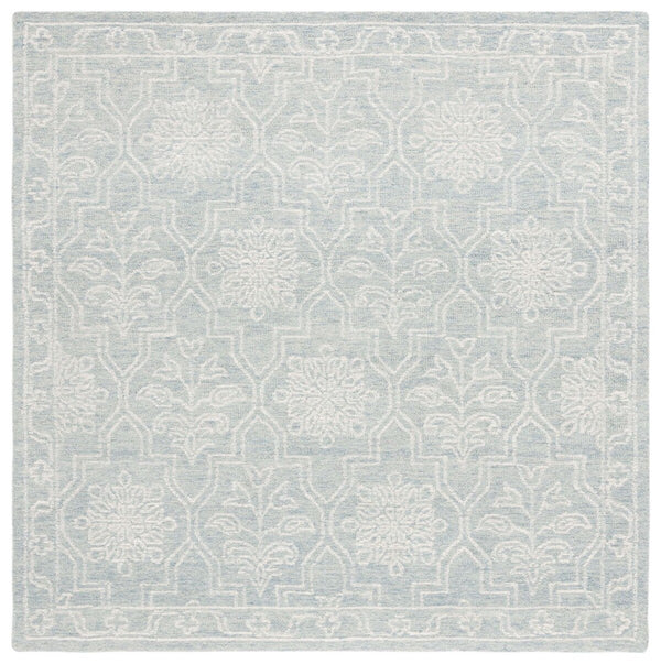 Safavieh Micro-Loop 429 Tufted 80% Wool 20% Cotton Traditional Rug Light Grey / Ivory MLP429F-8