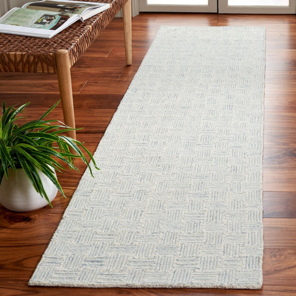 Safavieh Micro-Loop 537 Hand Tufted Modern Rug Ivory / Grey MLP537A-8