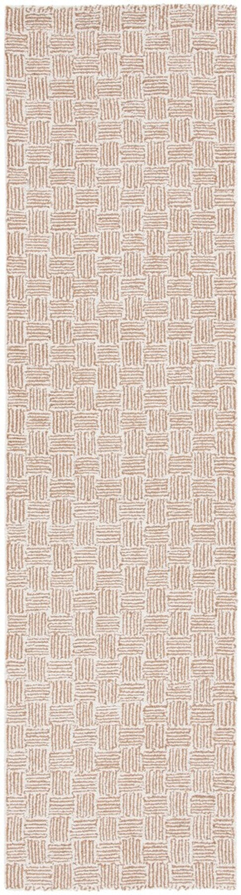 Safavieh Micro-Loop 537 Hand Tufted Modern Rug Light Gold / Ivory MLP537D-8