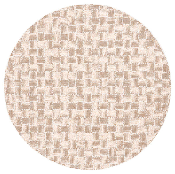 Safavieh Micro-Loop 537 Hand Tufted Modern Rug Light Gold / Ivory MLP537D-8