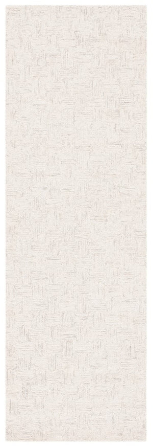 Safavieh Micro-Loop 537 Hand Tufted Contemporary Rug Light Grey / Ivory MLP537F-7SQ