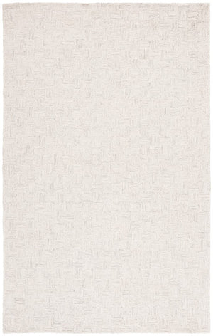 Safavieh Micro-Loop 537 Hand Tufted Contemporary Rug Light Grey / Ivory MLP537F-7SQ