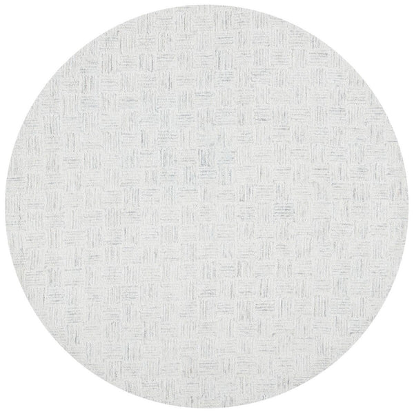 Safavieh Micro-Loop 537 Hand Tufted Contemporary Rug Light Grey / Ivory MLP537F-7SQ