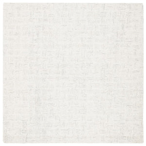Safavieh Micro-Loop 537 Hand Tufted Contemporary Rug Light Grey / Ivory MLP537F-7SQ