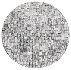 Safavieh Micro-Loop 537 Hand Tufted Modern Rug Dark Grey / Ivory MLP537H-8