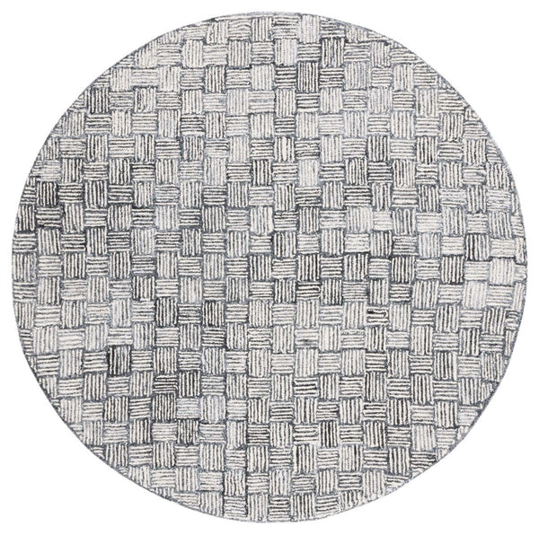 Safavieh Micro-Loop 537 Hand Tufted Modern Rug Dark Grey / Ivory MLP537H-8