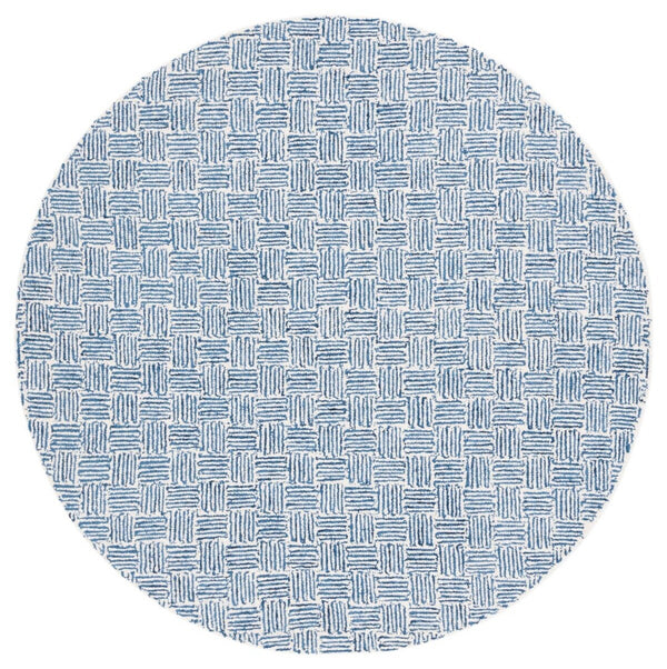 Safavieh Micro-Loop 537 Hand Tufted Modern Rug Navy / Ivory MLP537N-8