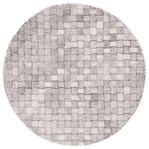 Safavieh Micro-Loop 537 Hand Tufted Modern Rug Brown / Ivory MLP537T-8