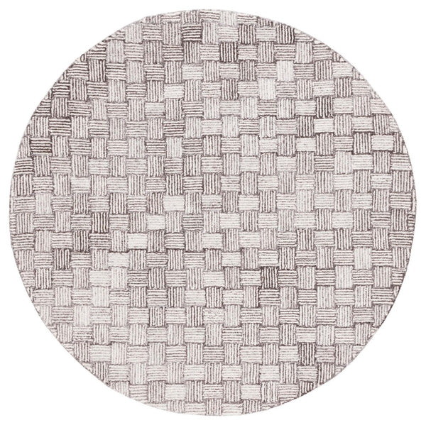 Safavieh Micro-Loop 537 Hand Tufted Modern Rug Brown / Ivory MLP537T-8