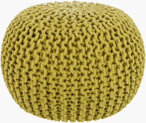 Livabliss Malmo Handcrafted Knitted Cotton Pouf Soft Floor Seating for Living Room or Bedroom MLPF-001